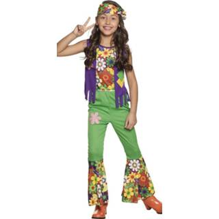 👉 Polyester groen kinderen Woodstock hippie kostuum kids