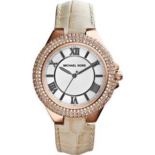 👉 Horlogeband beige leder leather onbekend Michael Kors MK2330 + stiksel 8719217130029
