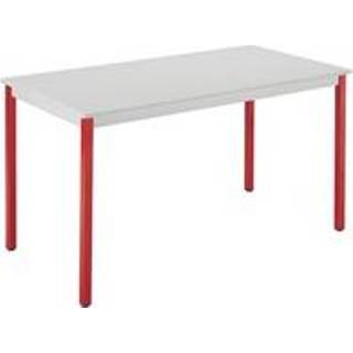 👉 Multifunctionele tafel antraciet rood geel zwart grijs blauw Voordelige tafels 130 x 65 cm lichtgrijs onderstel