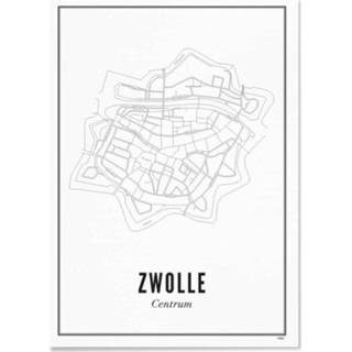 Poster Wijck Zwolle Centrum 50 x 70 cm