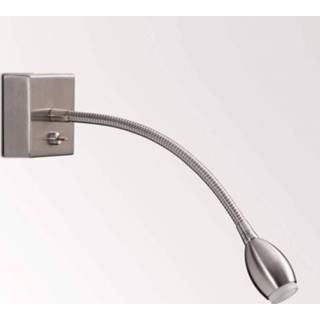 👉 Flexibele arm nikkel Led-wandlamp PILAR met arm,