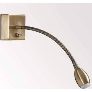 👉 Flexibele arm Led-wandlamp PILAR met arm, oud-messing