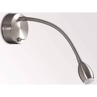 👉 Flexibele arm nikkel Led-wandlamp MARTA met arm,