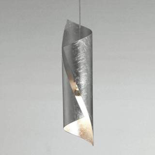 👉 Hanglamp zilver Gedraaide Hué in zilver, éénflammig
