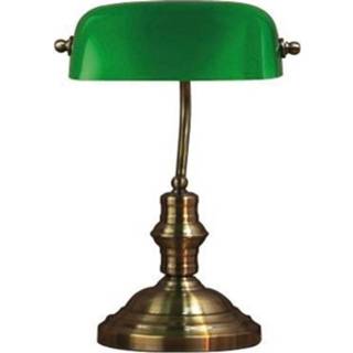 👉 Klassieke tafellamp groen Bankers, 42 cm,