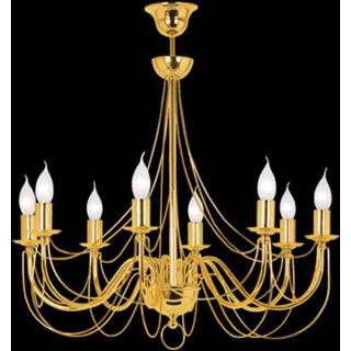 👉 Gouden kroonluchter Retro, met acht lampen