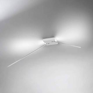 👉 Wit Led-plafondlamp Spillo, 2 armig,