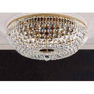 👉 Plafondlamp kristal goud Ronde kristallen SHERATA, goud, 55 cm