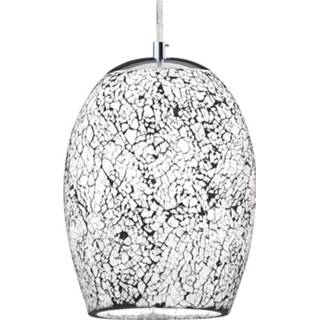 👉 Hanglamp witte chroom Crackle