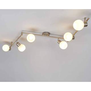 👉 Nikkel Elaina LED-plafondlamp, 6-lichts mat