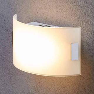 👉 Wandlamp witte glazen Gisela met LED lampen.