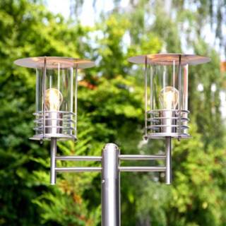 👉 Staal 2-lamps kandelaber Miko van roestvrij
