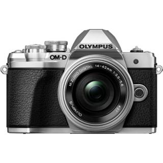 👉 Digitale camera Olympus OM-D E-M10 Mark III Kit Incl. M 14-42 mm + 40-150 mm lenzen 17.2 Mpix Zilver WiFi, Full-HD video-opname, Optische zoeker, Elektronische
