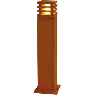 👉 Buitenlamp roestbruin cortenstaal tuinverlichting SLV Rusty Square 70 LED tuinlamp