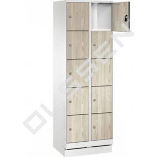 👉 Locker houten MDF EVOLO met 10 smalle vakken (MDF) 7091139333520