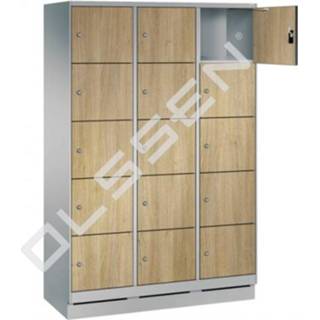 👉 Locker houten MDF EVOLO met 15 brede vakken (MDF) 7091135775294