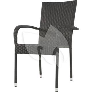 👉 Stapel stoel zwart Corona stapelstoel set van 4 8714365415752
