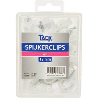 👉 Spijkerclip wit Spijkerclips 12mm 100 stuks 8715063571887