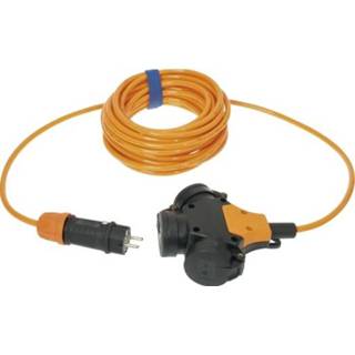 👉 Verlengsnoer oranje 10M PUR kabel 3x1,5mm² 3-voudig 4028232285954