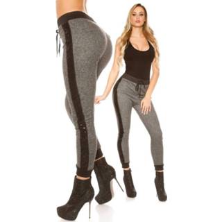 👉 Legging elasthan Large|Small|Medium vrouwen zwart Sexy Workout Leggings with sequins Blackgrey