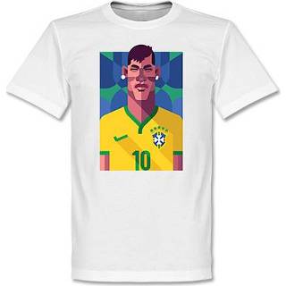 👉 Shirt wit unisex Verenigde Staten t-shirts volwassen brazili Playmaker Neymar Football T-Shirt