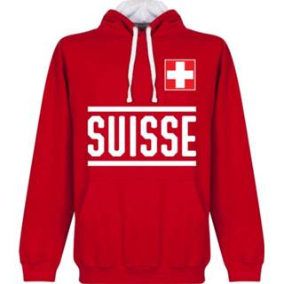 👉 Sweater rood Zwitserland Team Hooded -