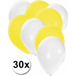 👉 Witte en gele ballonnen 30 stuks