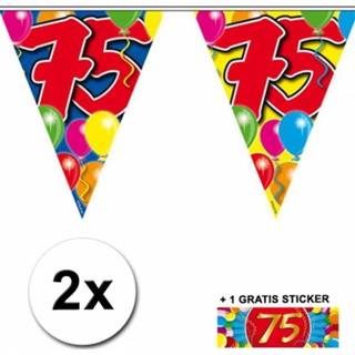 👉 75 jaar vlaggenlijnen 2x met gratis sticker