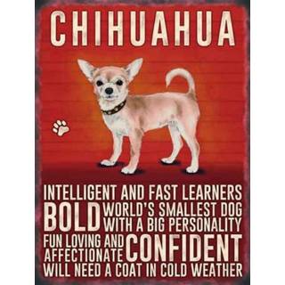 👉 Wandbord metalen wand bord Chihuahua