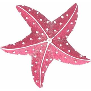 Zeedieren glitter magneetje roze 7.5 cm