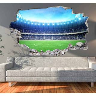👉 Muursticker 3D Voetbalveld