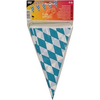 Vlaggenlijn blauw wit Oktoberfest - blauw/wit Bayern 4 meter