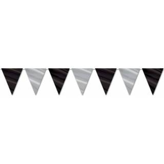 👉 Vlaggen lijn zilver zwart Vlaggenlijn en 3,6 meter