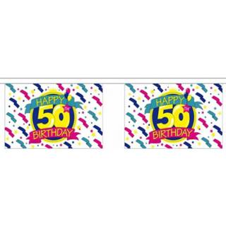 👉 Vlaggen lijn Luxe vlaggenlijn 50e verjaardag 9 meter