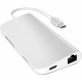 👉 Zilver aluminium Satechi USB-C Multi-Port Adapter 4K Ethernet 879961006112