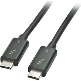 👉 Lindy 41555 0.5m USB C USB C Zwart USB-kabel