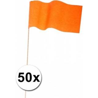 👉 50 oranje zwaaivlaggetjes