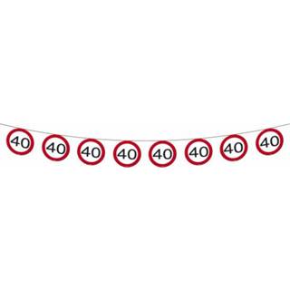 👉 Slinger garland active 40 jaar thema met verkeersborden 12 meter