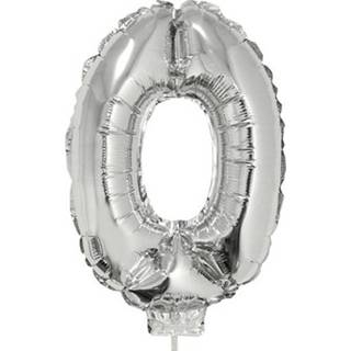 👉 Zilver ballon active Opblaasbare cijfer 0 41 cm