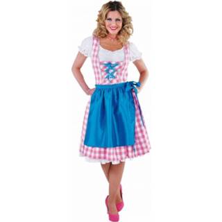 👉 Jurk synthetisch active dirndl vrouwen roze multi Oktoberfest jurkje voor dames