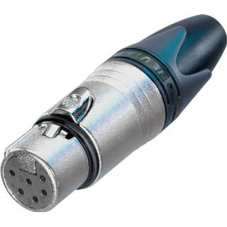 👉 XLR cable socket 6 XX soldeer connecties Vernikkeld 7613187000096