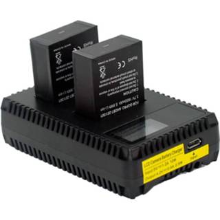 👉 Batterij oplader zwart GoPro Hero3 / Hero3+ LCD Dubbele - 5712579708113