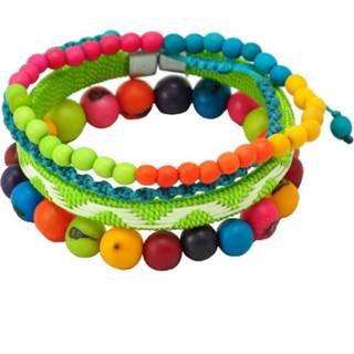 👉 Armband active Colombianas - set van 4 handgemaakte armbandjes multicolour 8718719977798