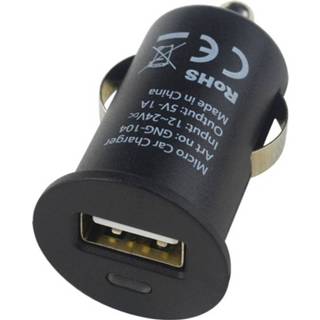 Autolader zwart active USB Mini 1A 8718858439973