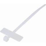 👉 Kabelbinder wit active / Tie-Wrap met label 20cm - 100st 4012386101659