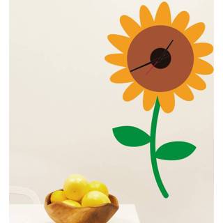 👉 Klok nederlands sticker zonnebloem