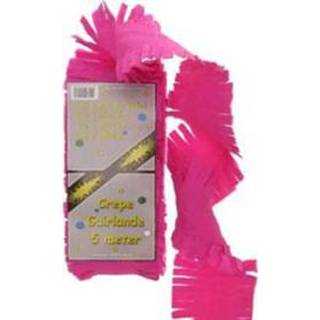 👉 Crepepapier roze Crepe papier slinger