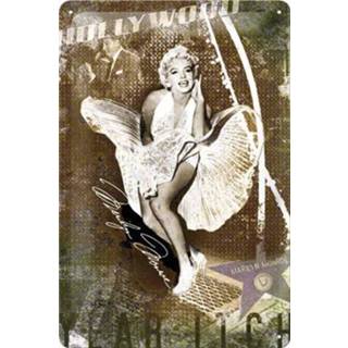 Wandplaat metalen Muurdecoratie Marilyn Monroe 20 x 30 cm