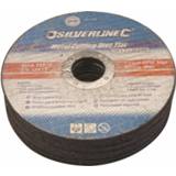 👉 Metaal Silverline Platte snijschijven, 10 pk. 115 x 3 22,23 mm