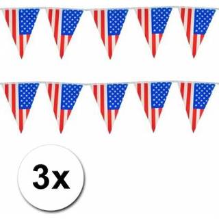👉 Grootverpakking met 3 USA vlaggenlijnen